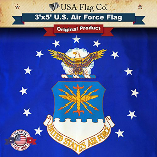 Bandera Fuerzas Aéreas Ee. Uu. (3x5, Hecho En Ee. Uu
