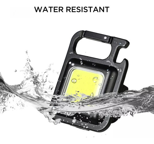 Linterna Led Cob Recargable Llavero Gancho Mini Luz Magnetic