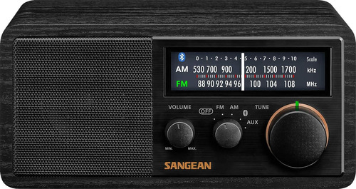 Sangean Sg-118 Retro Am/fm Radio De Armario De Madera Blueto