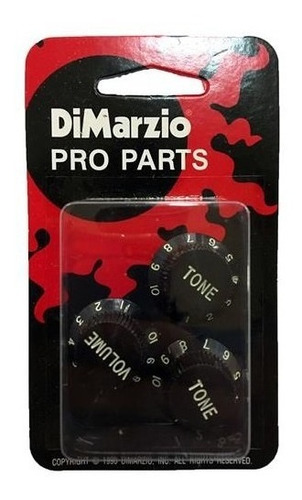 Perillas Dimarzio Negras Para Guitarra Stratocaster Dm2111bk