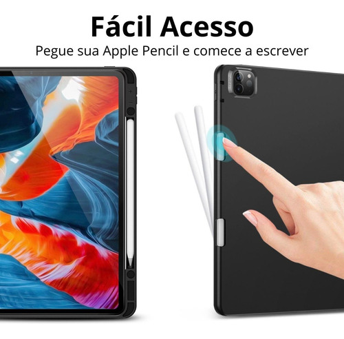 Capa Esr Proteção 360 C/ Porta Apple Pencil P/ iPad Pro 12.9