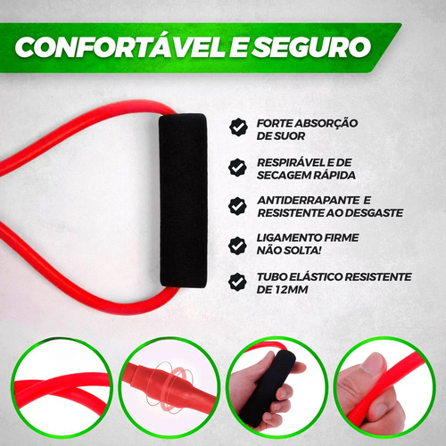 Elástico Extensor Tensão P/ Treino Musculação Exercícios