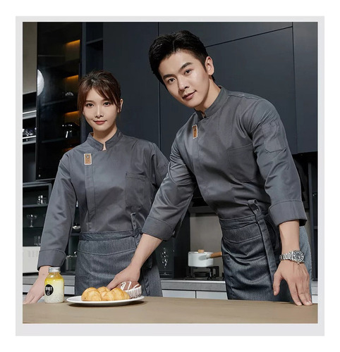 Abrigo De Cocinero Unisex, Camisa De Cocinero De Manga Larga