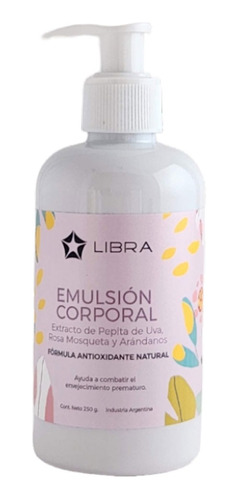 Emulsion Corporal Antioxidante Natural Libra 250g
