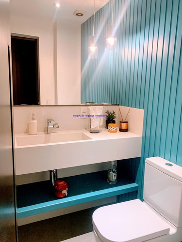 Imagem 12 de 14 de Apartamento 124m², 02 Dormitórios (sendo Suítes), 05 Banheiros E 03 Vagas Na Garagem. Condomínio Com Portaria, Segurança 24hrs, Piscina, Salão De Fes - 21121403 - 70399442
