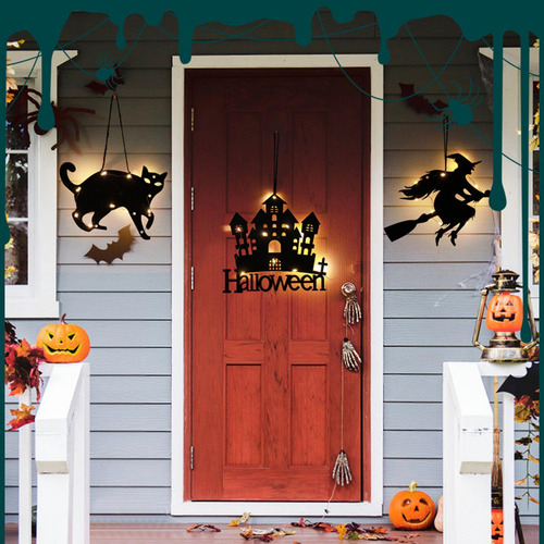 3 Luzes De Led Iluminadas Para Janela De Halloween, Estilo A