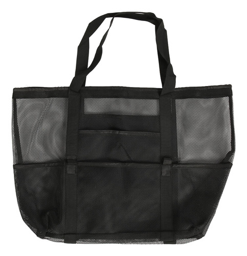 Bolsa De Malla Hueca Para Playa, Extra Grande, De Mano, Negr