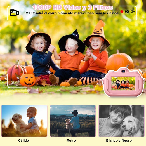 Imagen 4 de 8 de Cámara Digital Video Niño Niña 32gb Lente 1080p