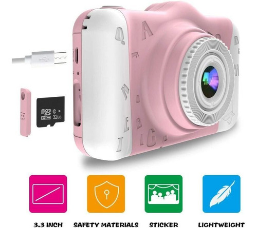 Camara Digital Para Niños Wowgo - Camara Para Niños De 1 Color Rosa