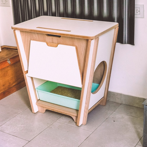 Sanitario+ Bandeja + Rascador Mueble De Diseño Envío Gratis
