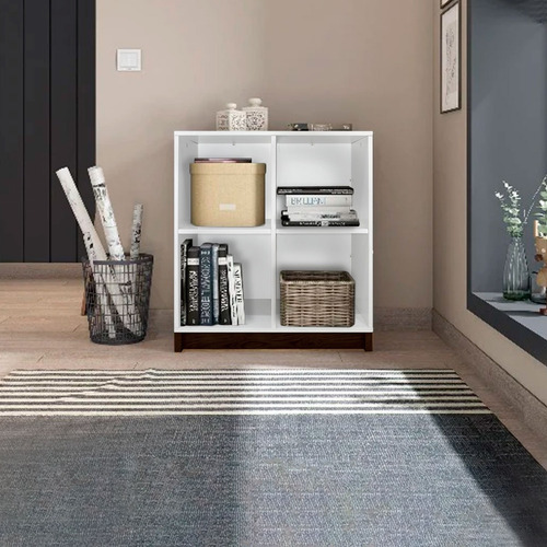 Mueble Organizador Multiusos 4 Nichos Hogar/ Oficina Color Blanco