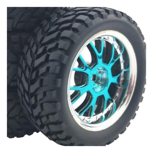 Neumáticos De Goma Para Wltoys 144001 Rueda Azul 75x30mm