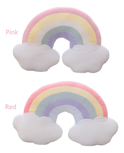 Almohada Con Forma De Arcoíris Y Nube Para Decoración Del