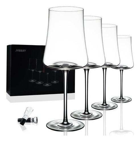 Jyb&xy Juego De 4 Copas De Vino Sopladas A Mano Exquisitas C