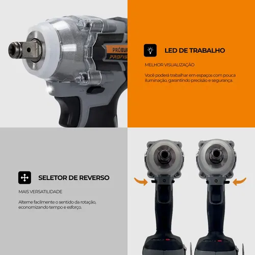 Chave De Impacto Brushless 18V 300Nm 1/2