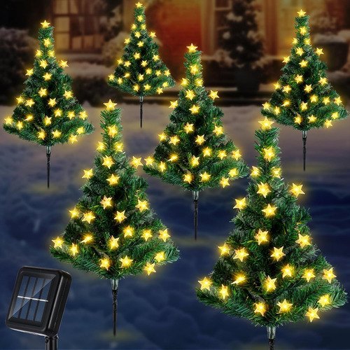 Luces Solares Para Árbol De Navidad Con 8 Modos Impermeables
