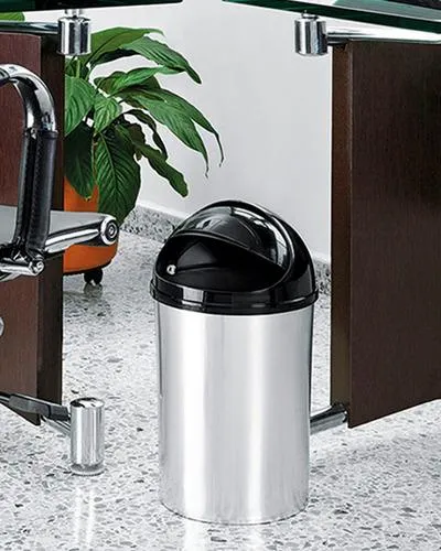 Papelera 10l Tapa Móvil Rimax 6927 -gris