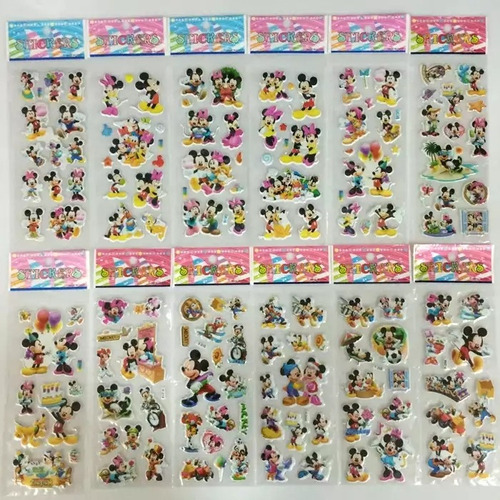 Stickers 10 Laminas Niños- Mini Disney 