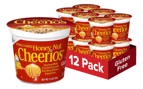 Honey Nut Cheerios Heart Healthy Cereal In A Cup, Cereales S