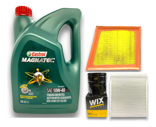 Kit 3 Filtros Ford Ecosport 1.6 Sigma + Aceite Castrol 10w40