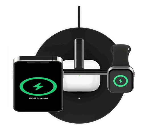Cargador Inalámbrico Belkin 3 En 1 Con Magsafe De 15 W Amv