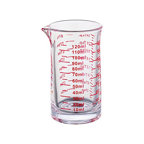 Vaso Medidor De Vidrio De Chupito Ackers De 4 Onzas/120 Ml,