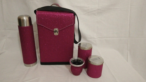 Set Matero Fusia Con Brillo Termo Acero