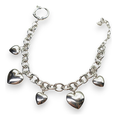 Pulsera Acero Con Dije Corazon