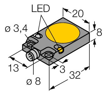 Imagen 2 de 3 de Turck Bc5-q08-ap6x2-v1131/s250 Sensor Capacitivo