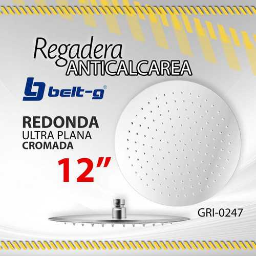 Regadera Belt-g Anticalcarea Ultra Plana Redonda 12  / 10109