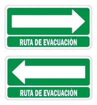 Comprar Señalamiento Ruta De Evacuacion 2 Piezas Izquierda \u002F Derecha