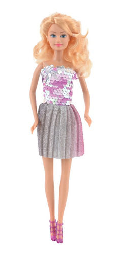 Imagen 2 de 6 de Muñeca Paloma Brillos Y Lentejuelas El Duende Azul 7579