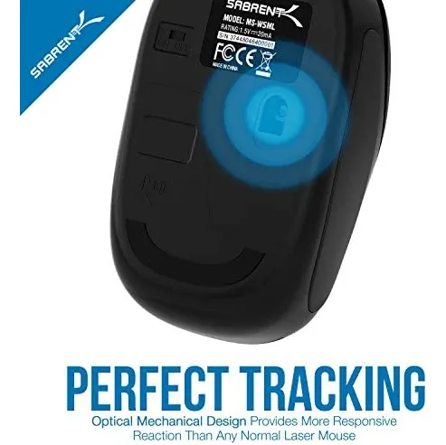 Mouse Sabrent Mini Inalambrico/black