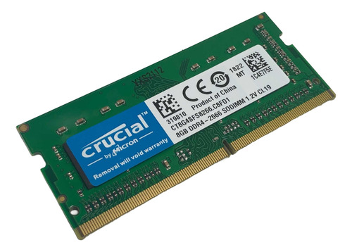 Memória Para Notebook 8gb Ddr4 2666mhz Crucial