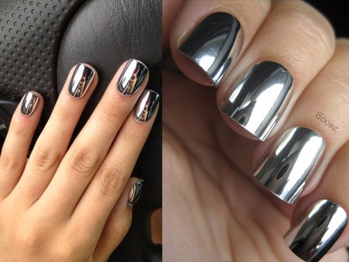 Uñas Espejo-uñas Cromadas-uñas Efecto Espejo- 5 Frasquitos