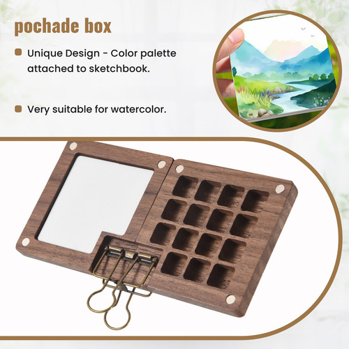 Paleta De Acuarela Portátil, Paleta De Cuaderno De Bocetos D