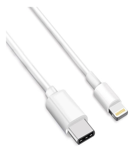 Cargador Apple 20W usb-c a lightning de pared con cable carga rápida blanco