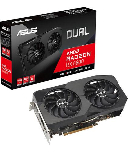 Asus Dual Amd Radeon Rx 6600 8gb Gddr6 Gaming Graphics C...