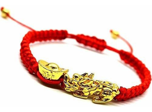 Feng Shui La Mejor Pulsera De Cuerda Roja Con Pi Xiu / Pi Ya