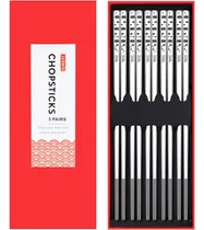 Comprar 5 Pares De Palillos De Metal, Palillos Reutilizables De Acer