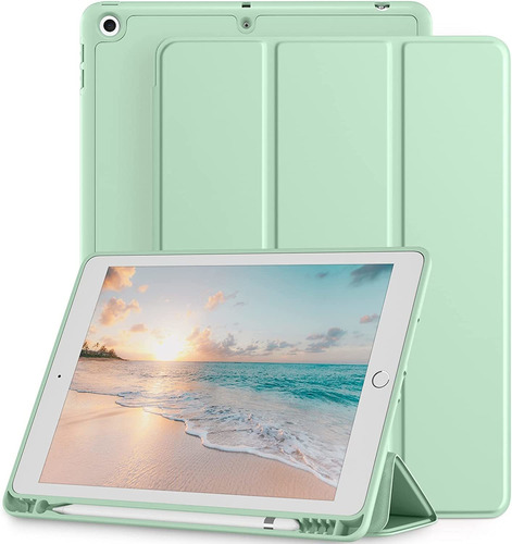 Funda Para iPad 10.2 9th/8th/7th Generacion Verde Menta