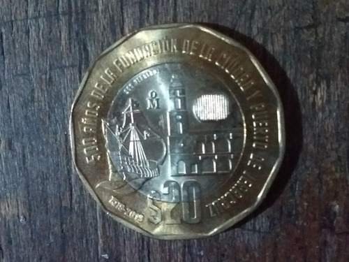 Moneda Conmemorativa De Veracruz De $20 