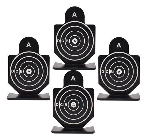 4x Silueta De Metal Rango De Tiro Objetivo De Tiro 01