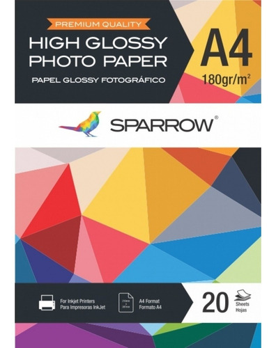 Papel Fotográfico Sparrow 180 Gr A4 - Mosca