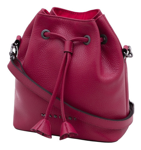 Bolso Mariart Mini Jade Transverse de piel de vaca para mujer, color magenta