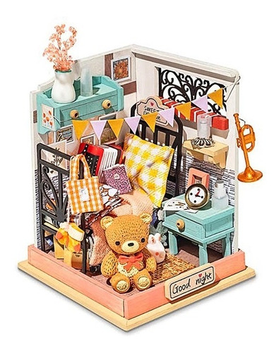 Imagen 1 de 6 de Sweet Bedroom Dulce Habitación Miniatura Puzzle 3d Robotime
