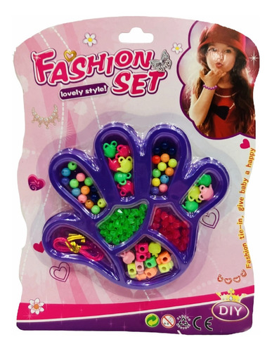 Set De Bijou Mano Para Armar Pulseras Y Collares En Blister