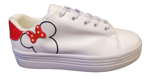 Tenis Plataforma Mujer Carita Mimie Mouse Envio Full