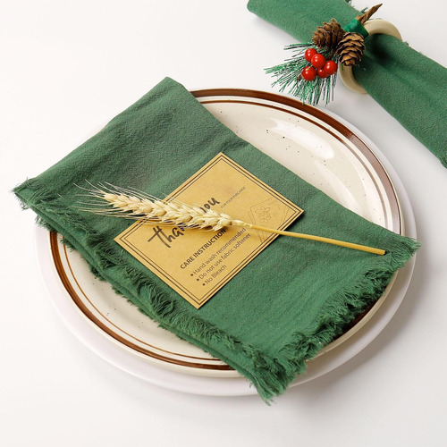 Juego De 8 Servilletas De Tela Navideñas Wonlex, 18 X 18 Pul