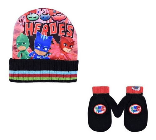 Combo Gorro Manopla Guante Pjmasks Nene Gpj910ggpj810 Maple